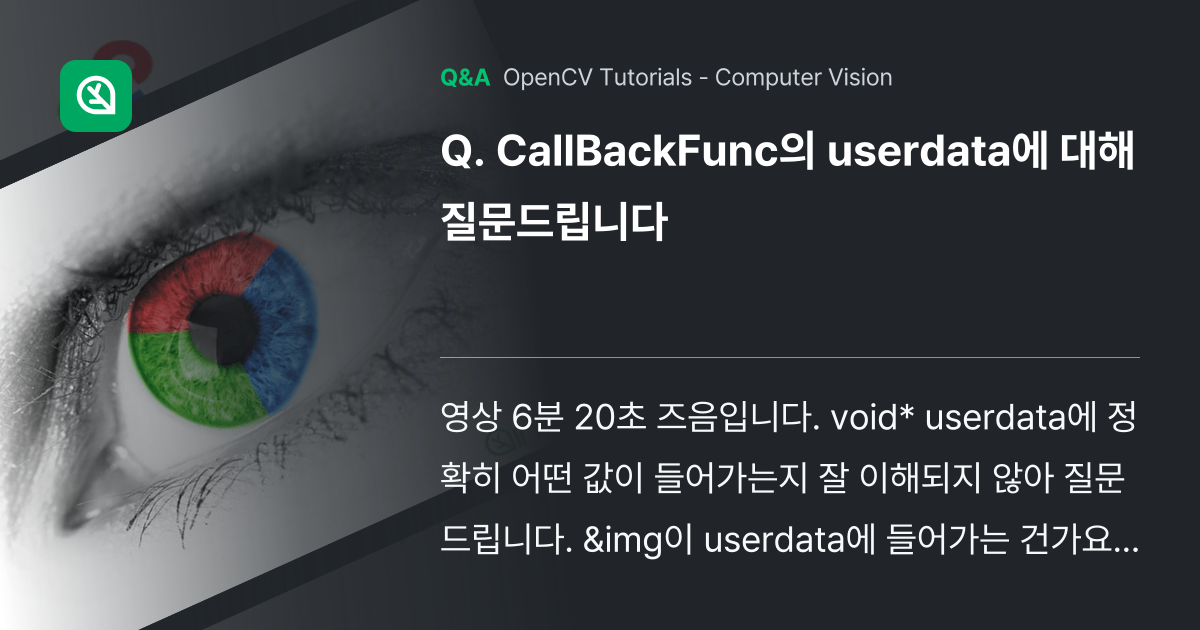 CallBackFunc의 userdata에 대해 질... - Inflearn | Community Q&A