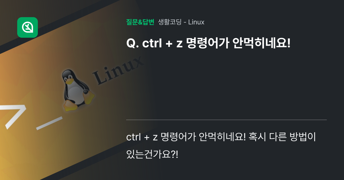ctrl + z 명령어가 안먹히네요! - 인프런 | 커뮤니티 질문&답변