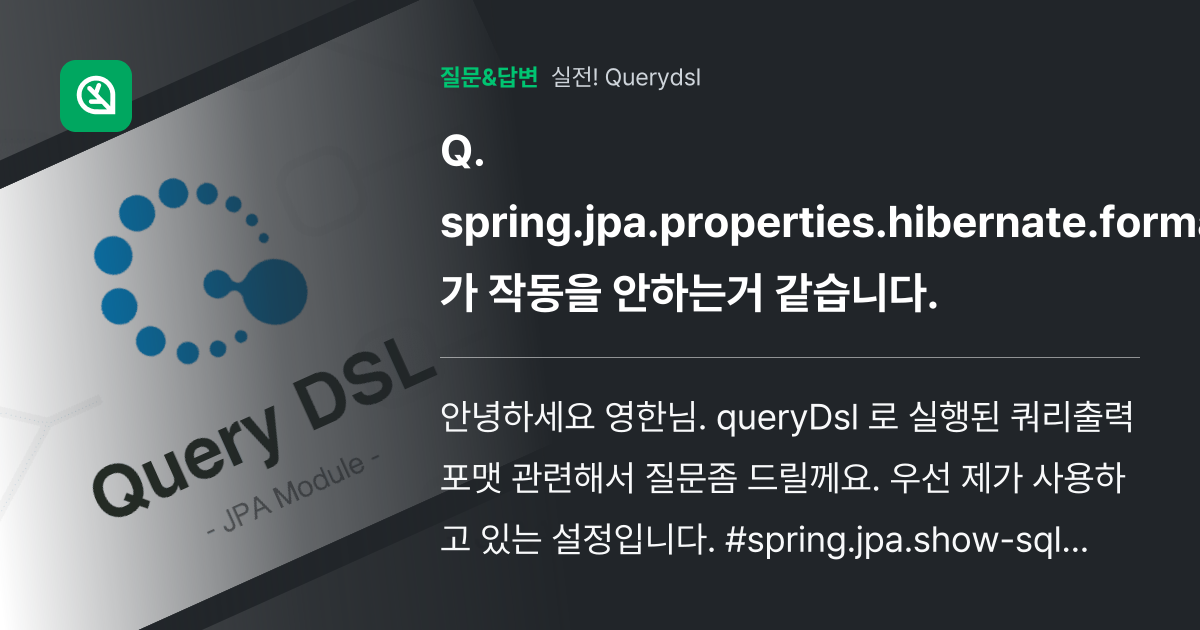 Spring jpa properties hibernate format sql 