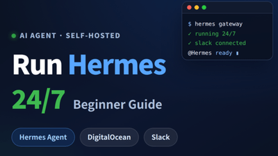 $6로 24시간 돌아가는 Hermes 설치 + 슬랙,텔레그램 연동까지