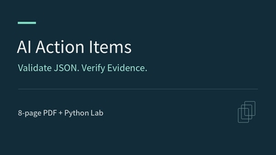 AI 회의록 할 일 추출 결과 검증: JSON 검사와 원문 대조 실습