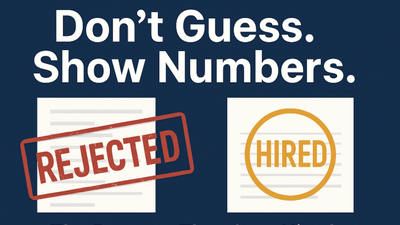 개발자 이력서, '숫자'로 말해야 합격합니다: 문제 해결 경험 만드는 법