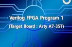 Thumbnail image of the Verilog FPGA Program 1 (Arty A7-35T)