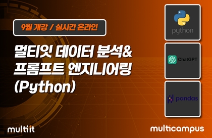 멀티잇 데이터 분석&프롬프트 엔지니어링(Python) [09/30 개강]강의 썸네일