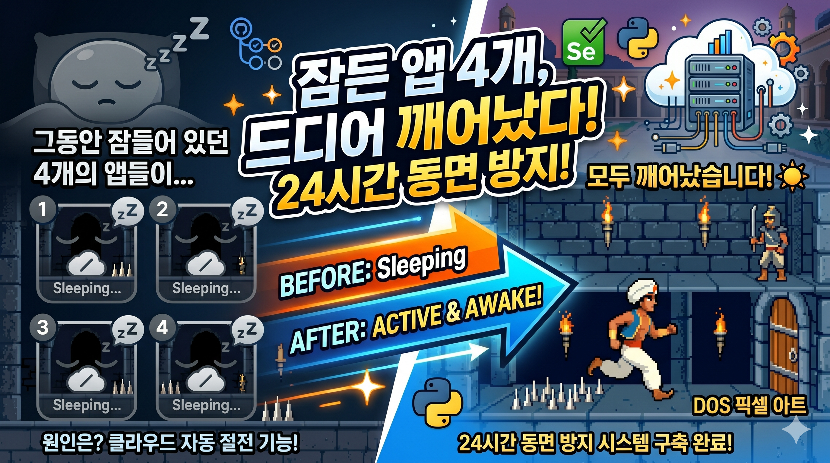 Streamlit 앱 동면 방지 자동화와 실전 프로젝트 4종을 공유합니다