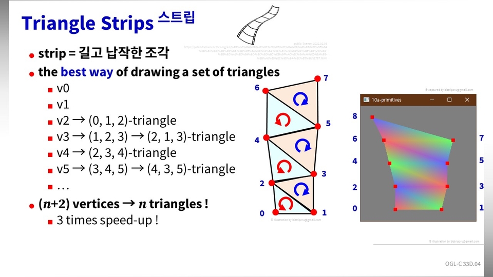 part3-tri-strip - triangle strip 구현 사례