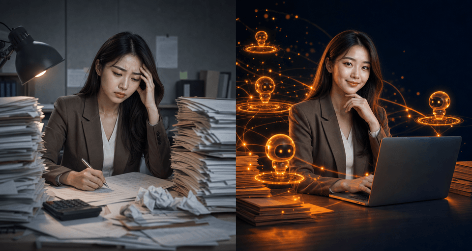 수강 전후 비교 — 반복 업무에 치이던 일상에서, AI가 일하는 일상으로