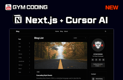 Next.js Complete Mastery (v15): Building a Notion-Based Developer Blog (with Cursor AI)강의 썸네일