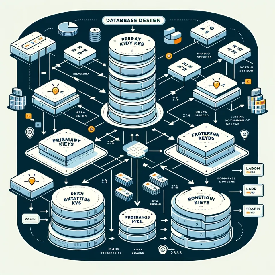 DALL·E 2024-11-30 01.34.57 - An infographic representing database design and management. Show a diagram of tables in a relational database management system (RDBMS), each with pri