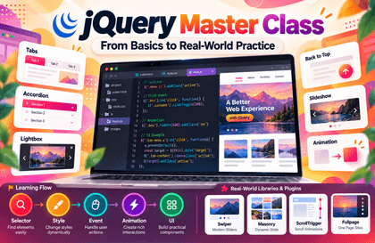 웹 퍼블리셔를 위한 jQuery 실전 - 기초부터 UI 인터랙션까지강의 썸네일