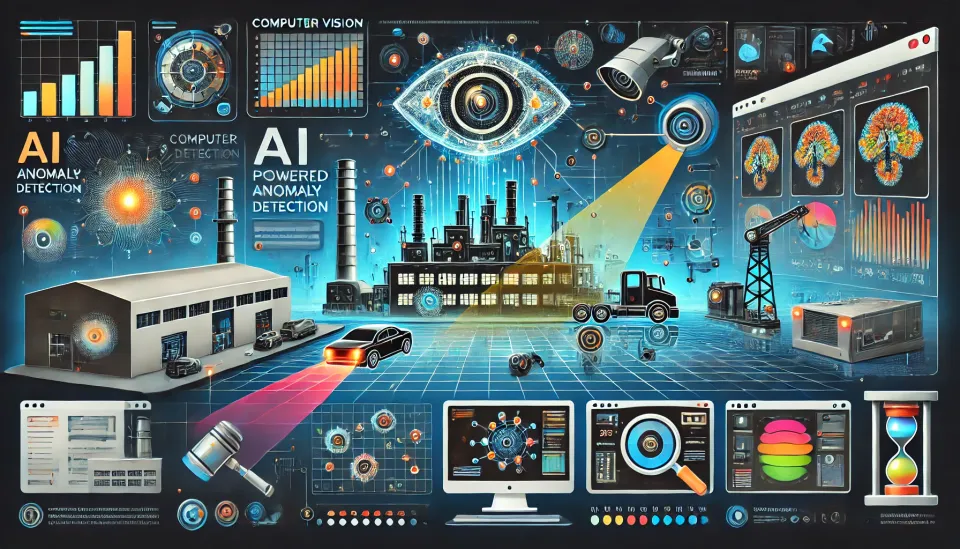 DALL·E 2025-03-19 21.48.38 - A visually striking infographic representing an AI-powered anomaly detection course. The design should include elements like__- A futuristic AI model 