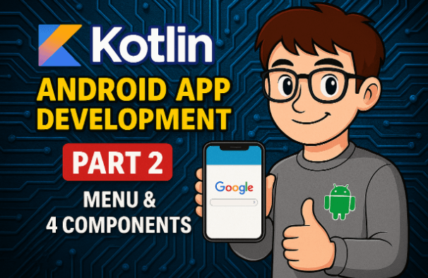 윤재성의 Kotlin(코틀린) 안드로이드 15 앱개발 Part2 -  메뉴와 4대 구성요소