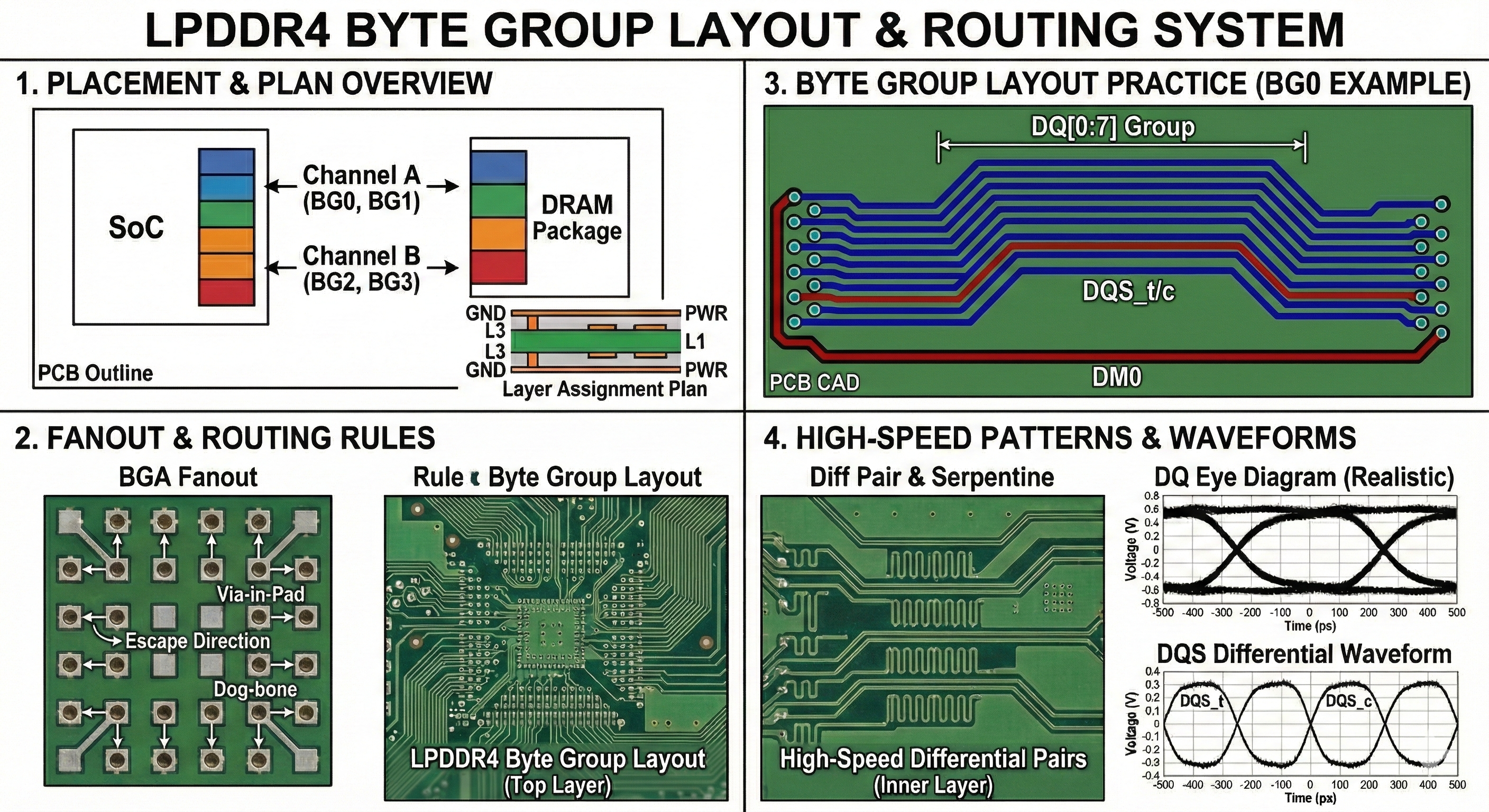 LPDDR4 Byte Group Layout
