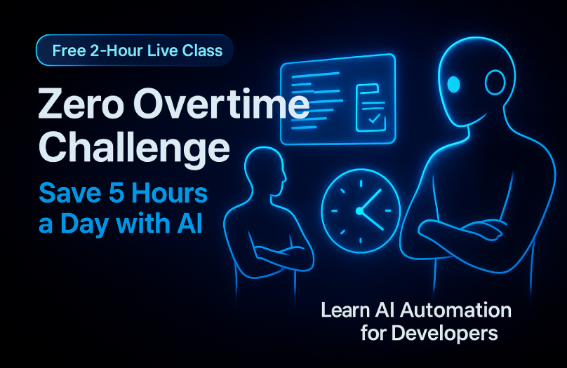 (무료 Live) 개발자 야근 제로 챌린지: AI로 하루 5시간 아끼는 법 - Jira 업데이트, 코드리뷰, 문서 강의 이미지