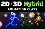 Thumbnail image of the Blender 2D/3D Hybrid Animation Class