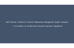 Thumbnail image of the Best Practices for Inspecting the Management System of Electronic Financial Infrastructure