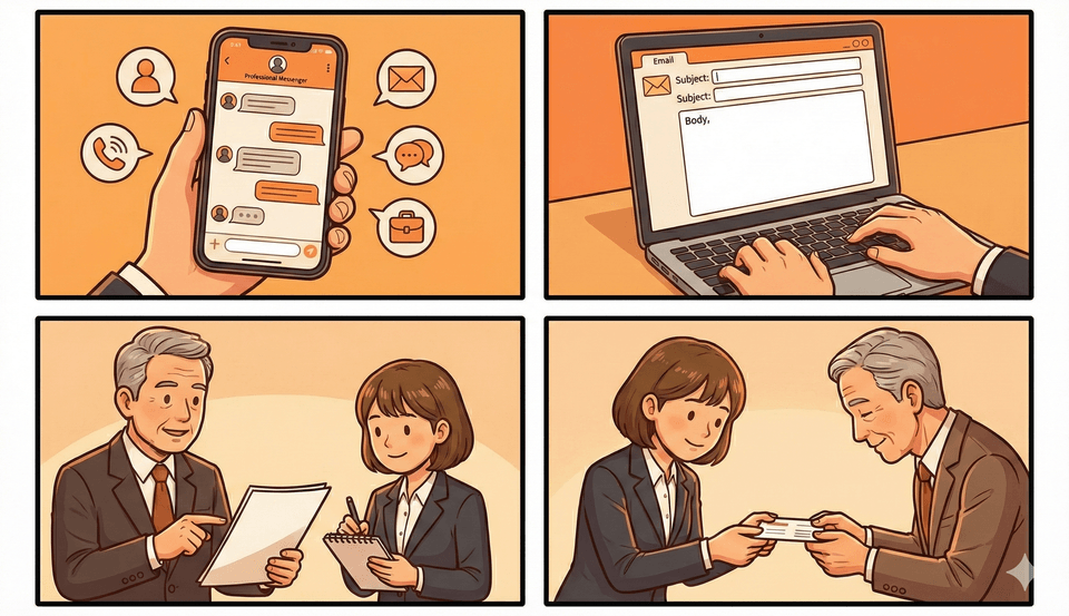 배울 내용들, 메신저,메일, 지시수명, 명함받기