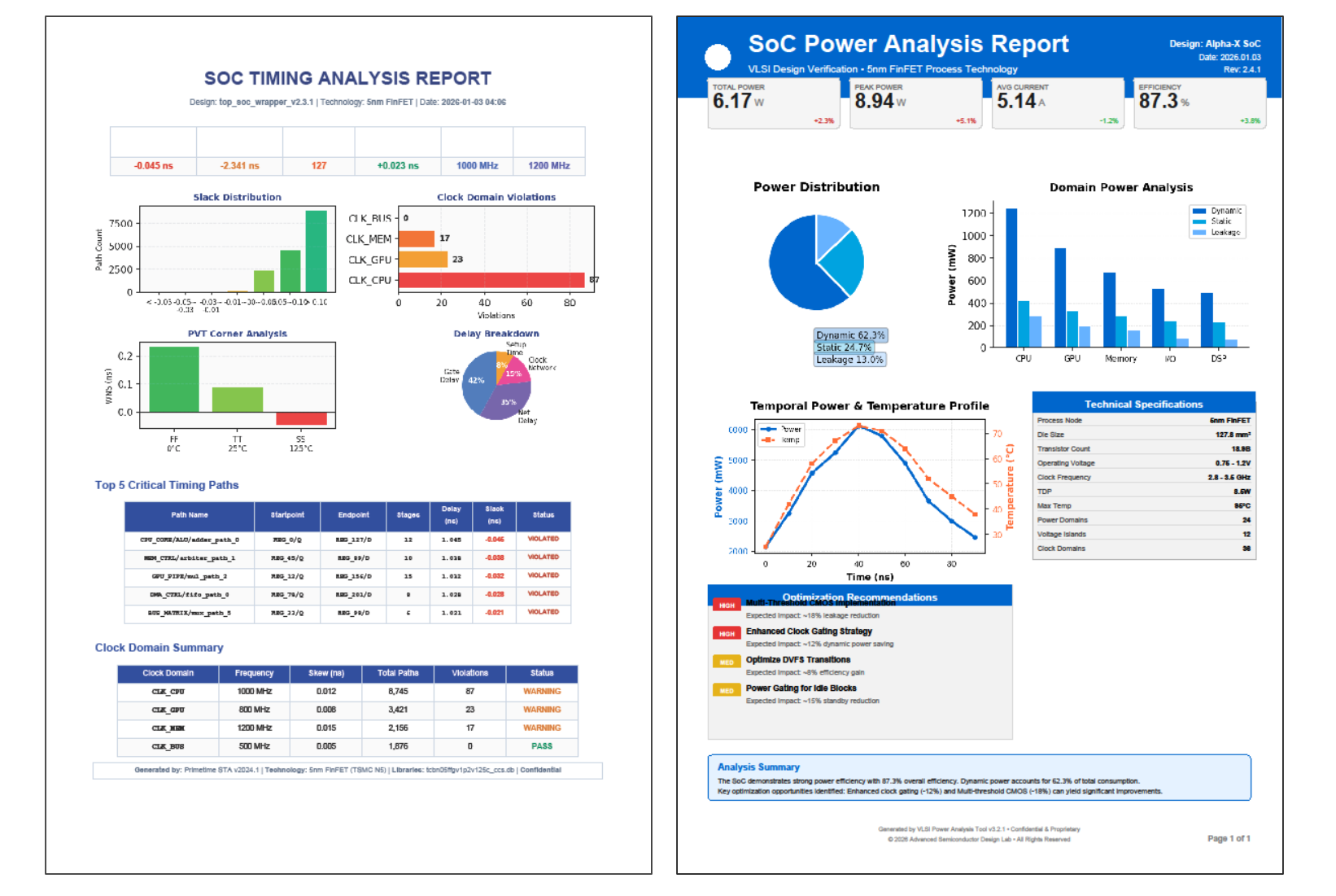 Timing·Power Sign-off 통합 분석 자동화