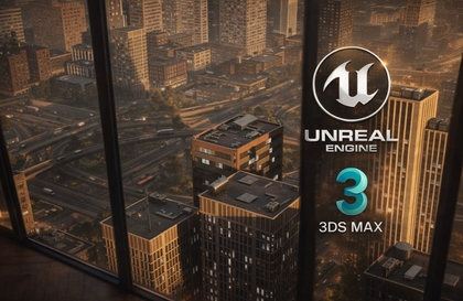 3ds MaxとUnreal Engine 5を使用したゲーム用の建物とビスタアセットの作成강의 썸네일