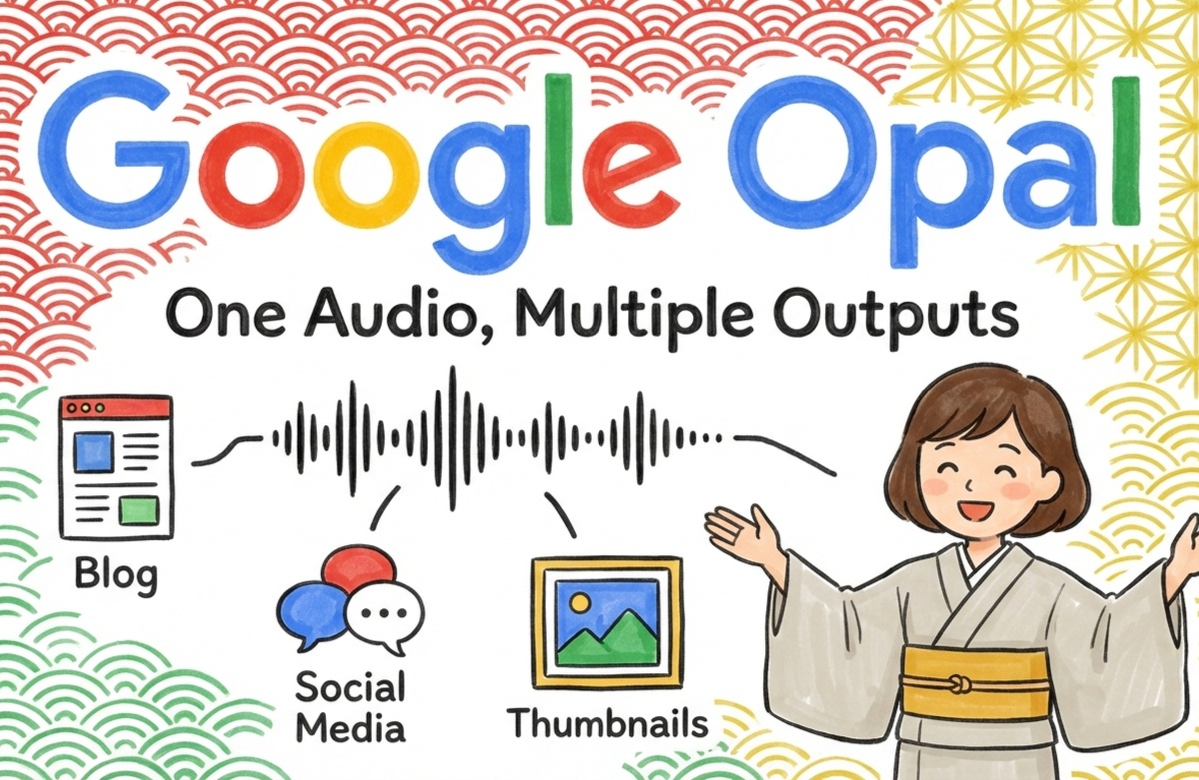 Google Opal実践講座｜音声からブログ・サムネイル・SNS投稿を自動生成するワークフローを作成 강의 이미지