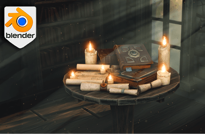 Blender 3D – Model a Medieval Researcher’s Desk강의 썸네일