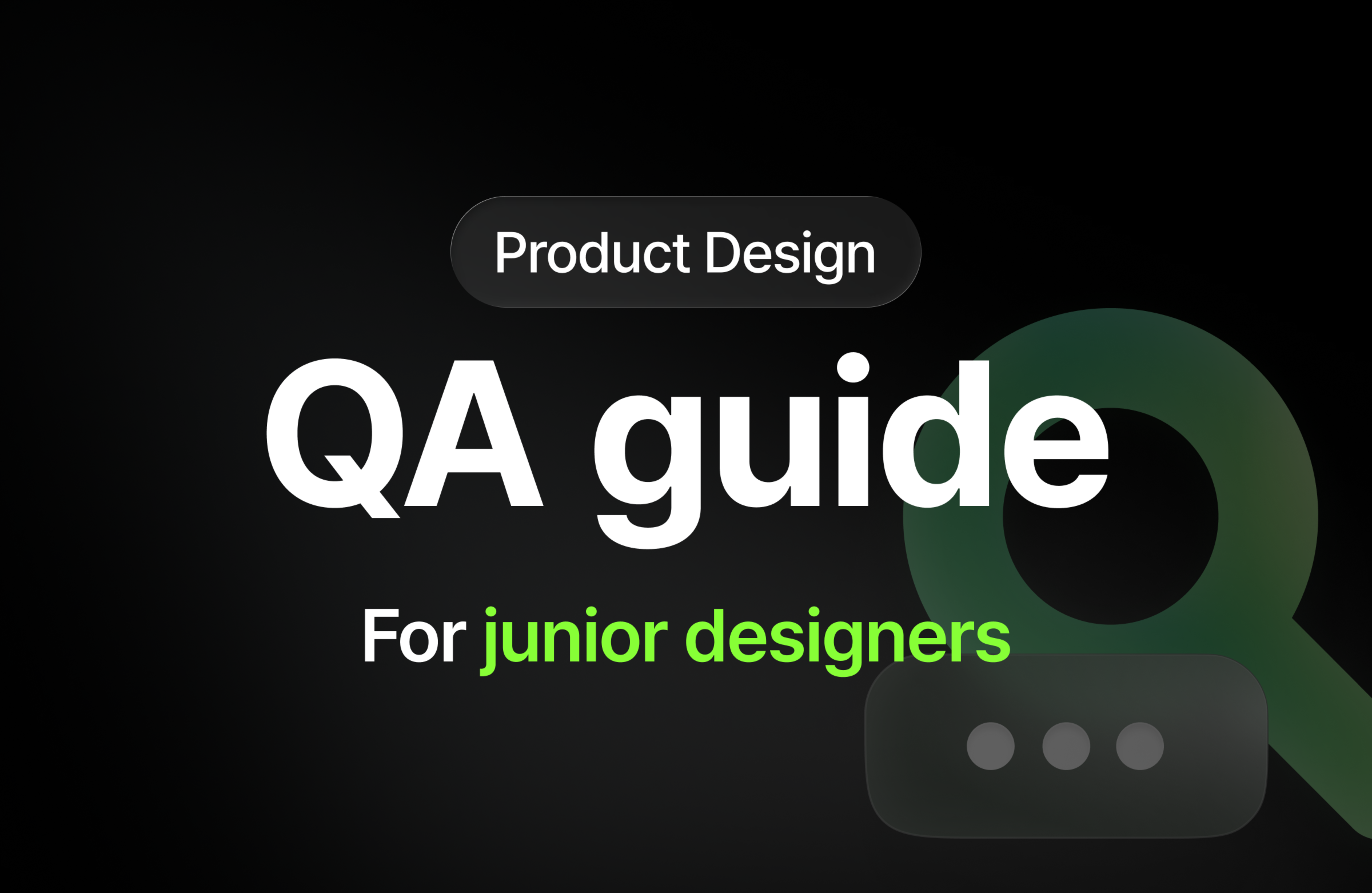 프로덕트 디자이너를 위한 디자인 QA 실전 가이드 강의 이미지