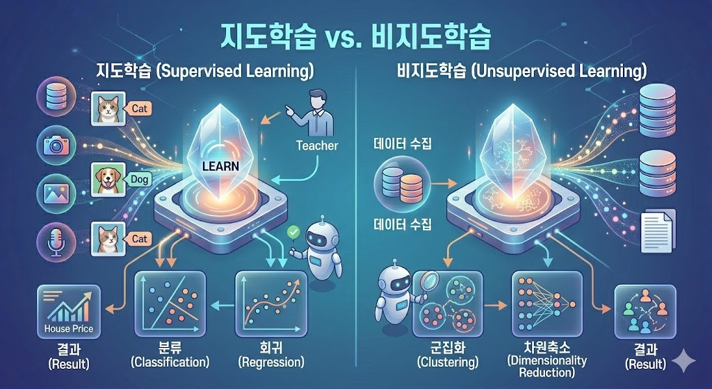 이 과정에서는 지도학습, 비지도학습 알고리즘을 배우게 됩니다. 