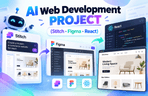 Thumbnail image of the Tạo website cùng AI - Dự án thực tế với Stitch · Figma Make · React