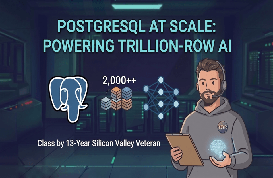 2,000++억건 데이터를 다루는 실리콘 밸리 AI 개발자의 PostgreSQL 강의 커버