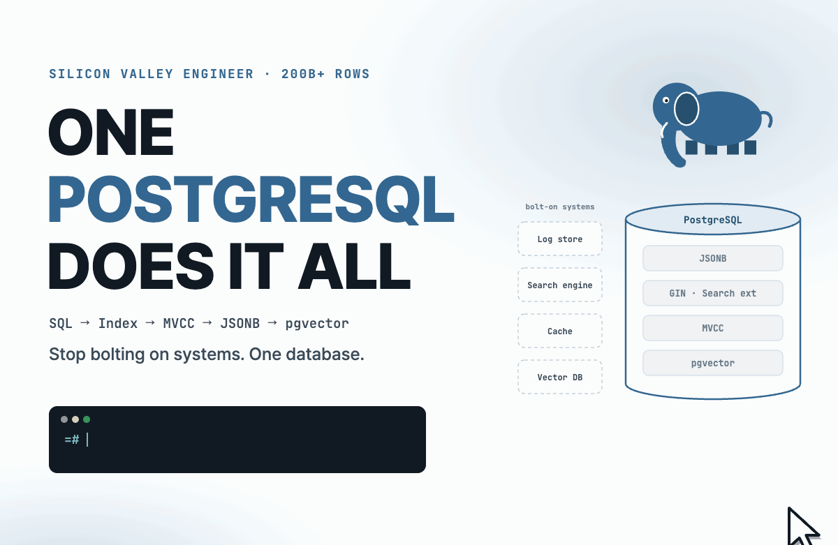 2,000++억건 데이터를 다루는 실리콘 밸리 AI 개발자의 PostgreSQL