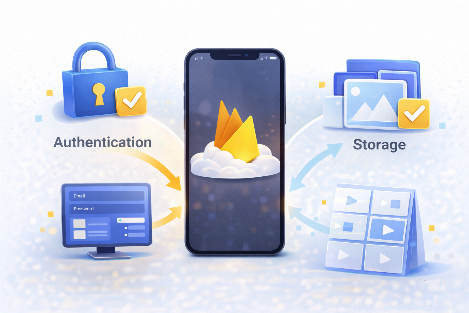 파이어베이스 통합 스마트폰 화면