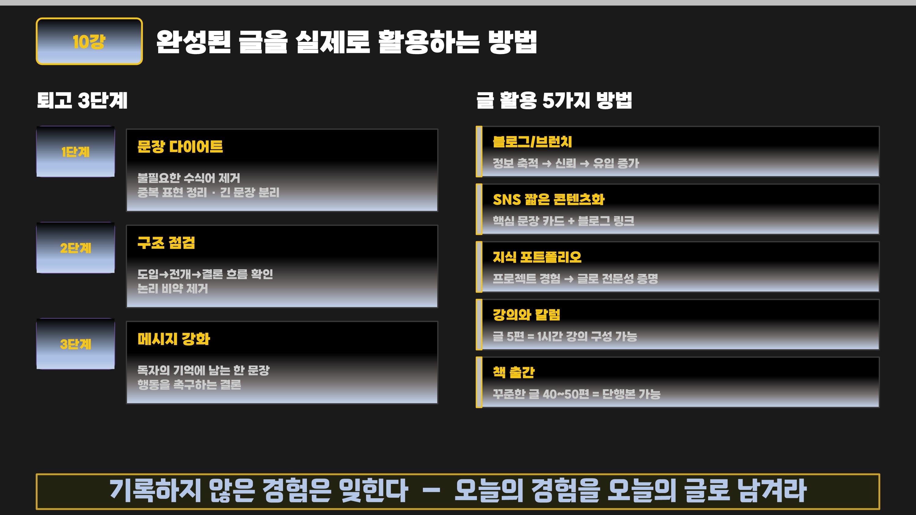 7글을 실제로 활용