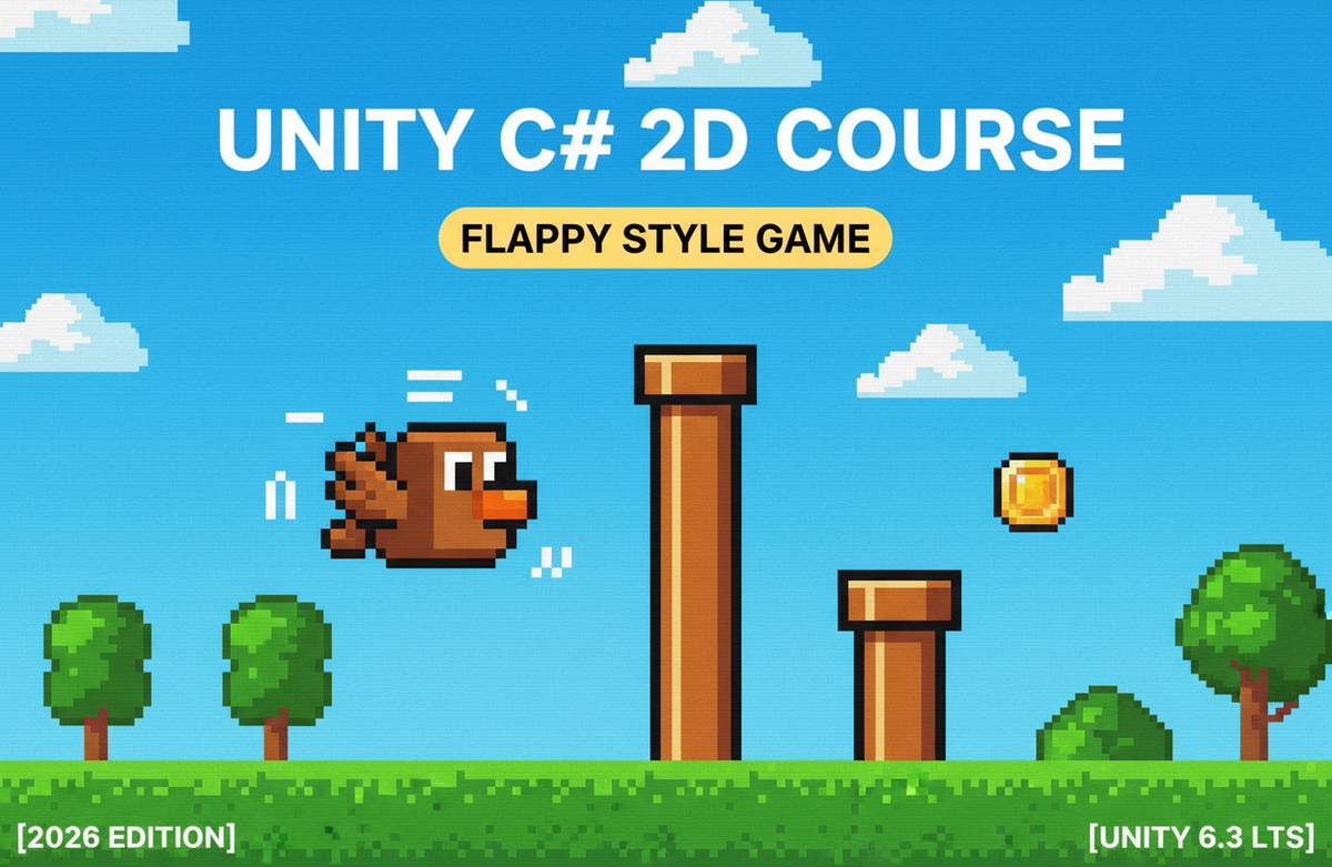 【2026年版】Unity×C#入門｜フラッピーバード風2Dゲーム制作講座【Unity6.3LTS】 강의 이미지