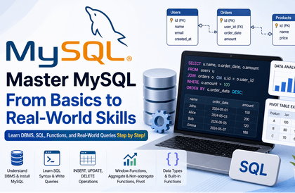 [Beginner] Mastering MySQL, from Basics to Practical ApplicationCourse Thumbnail