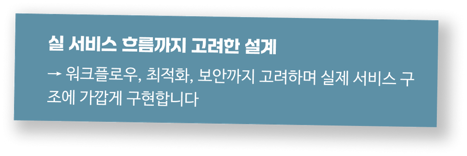 실 서비스 흐름까지 고려한 강의