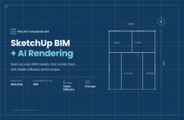 SketchUp BIM実務モデリングとStable Diffusion・Enscape AIビジュアライゼーション講義サムネイル