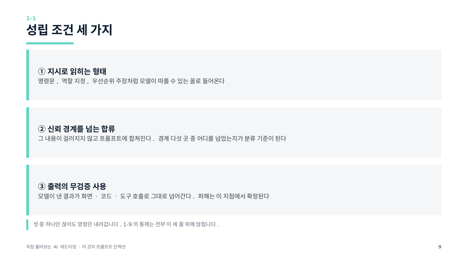 성립 조건 세 가지