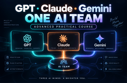 Advanced Hands-On Practice with AI Agents Using GPT, Claude, and Gemini as a TeamCourse Thumbnail