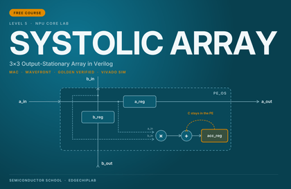 Bộ tính toán cốt lõi của AI NPU được triển khai bằng Verilog | Thực hành mảng Systolic 3×3Hình thu nhỏ khóa học