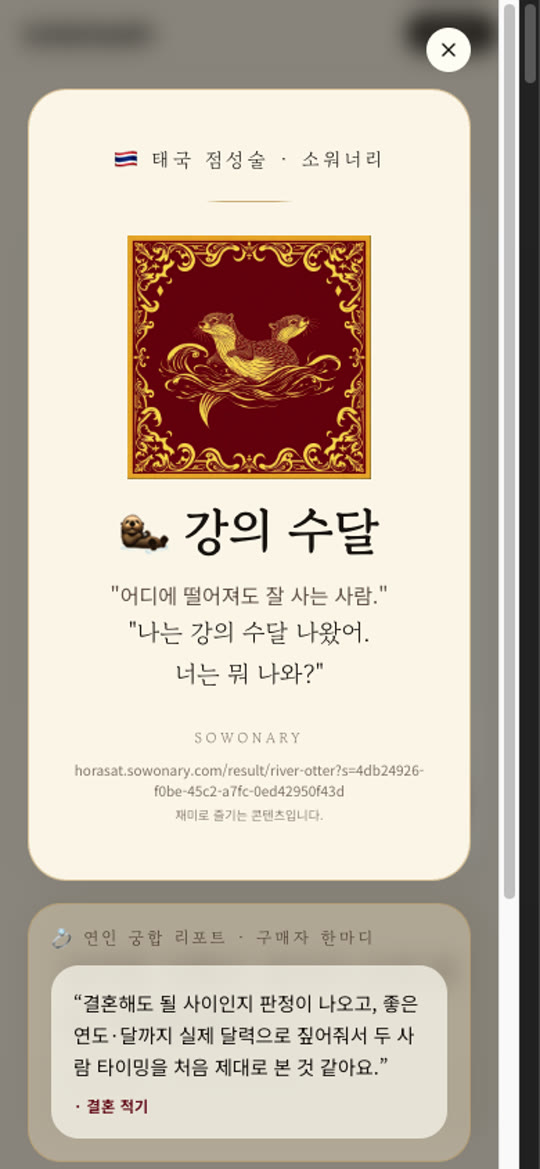공유 화면: 나는 강의 수달 나왔어, 너는 뭐 나와?