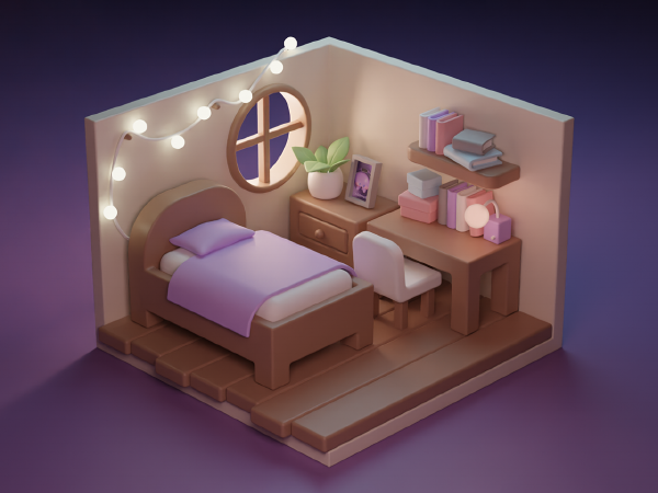 3D 모델링 툴 블렌더(Blender)로 예쁜 방 만들기 실습 무료강의