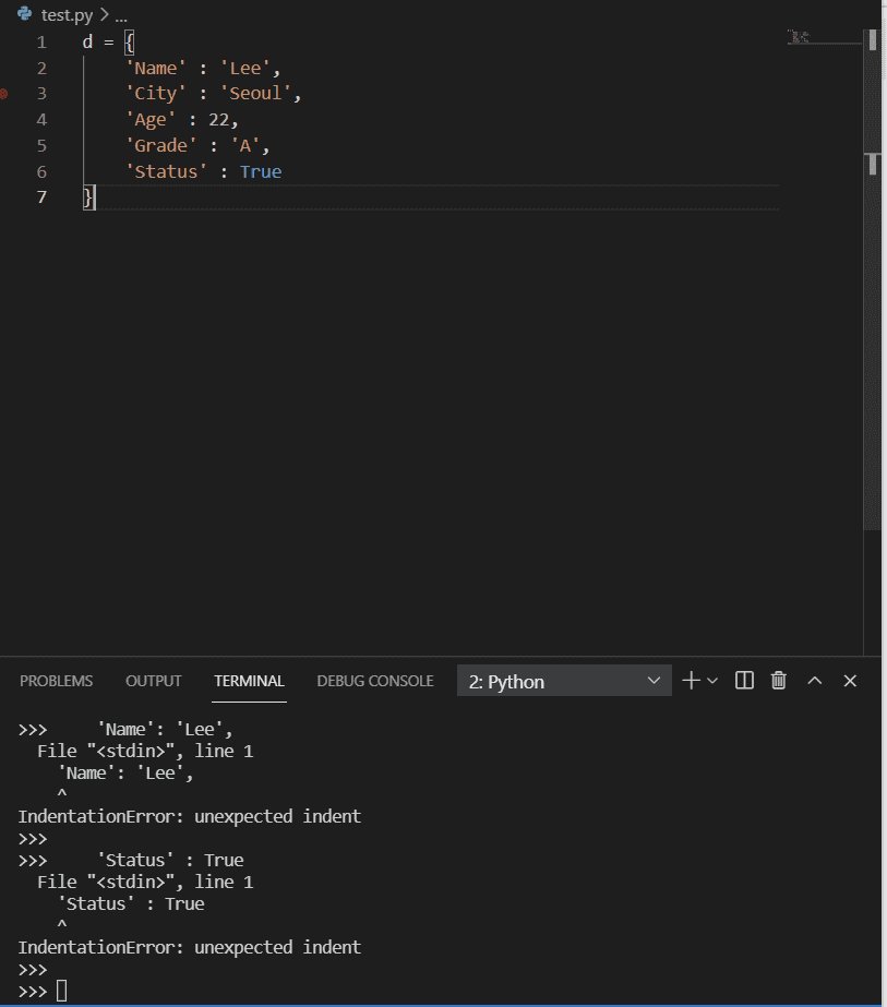 IndentationError: unexpected indent - 인프런 | 커뮤니티 질문&답변