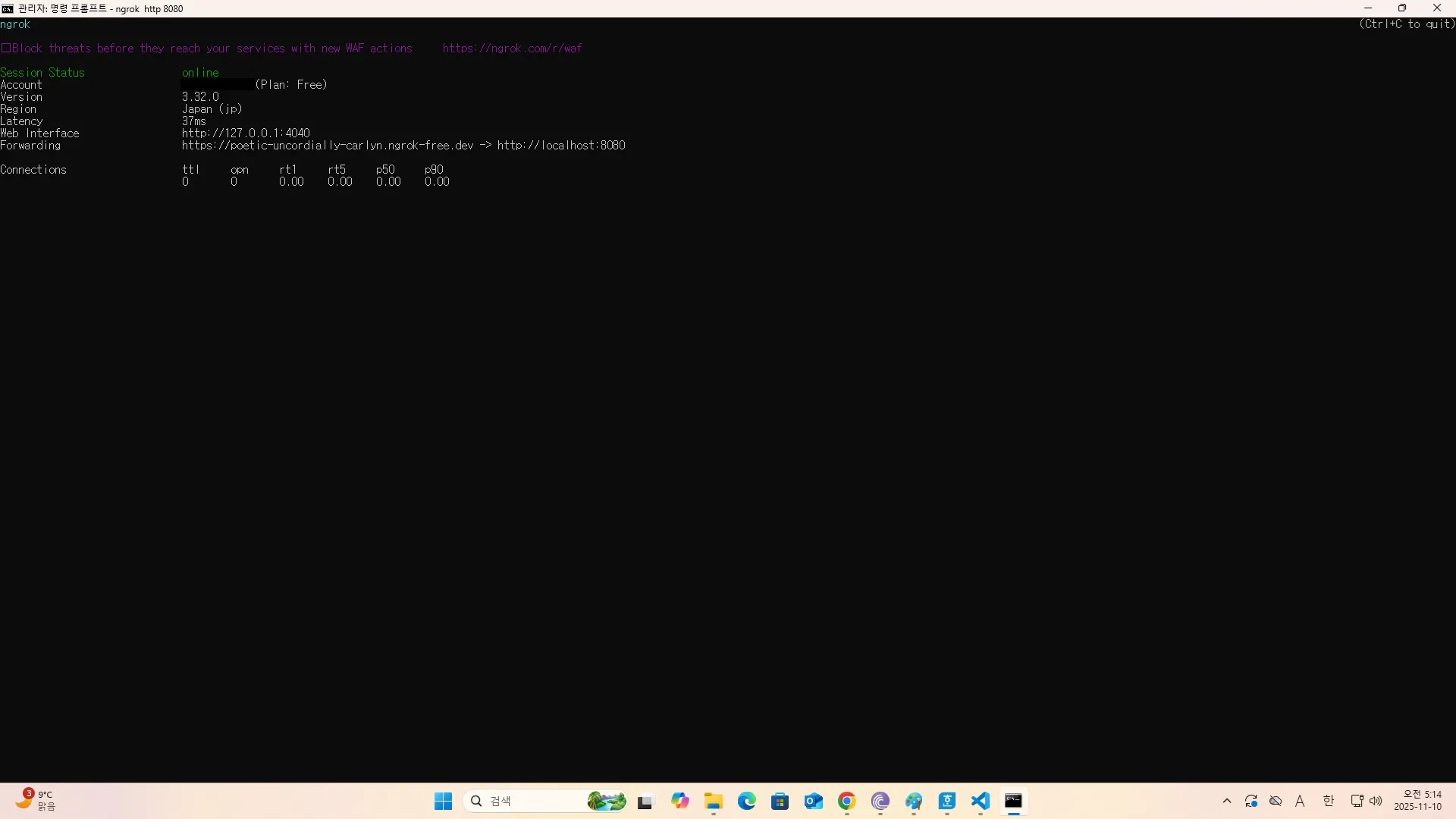 포워딩 주소 및 ngrok http 8080 실행 시 문제점 발생.jpg.webp 포워딩 주소 및 ngrok http 8080 실행 시 문제점 발생.jpg.webp