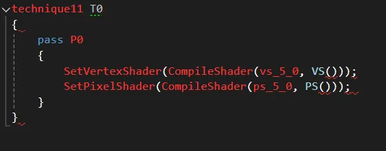 Rendering technique explanation in HLSL context