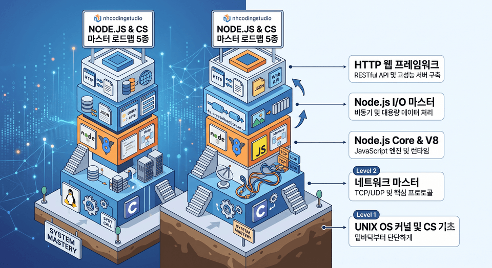 "Node.js & CS 마스터 로드맵 5종"